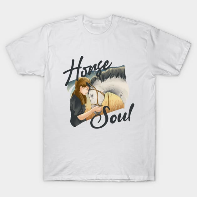 horse girl T-Shirt by ArtRoute02